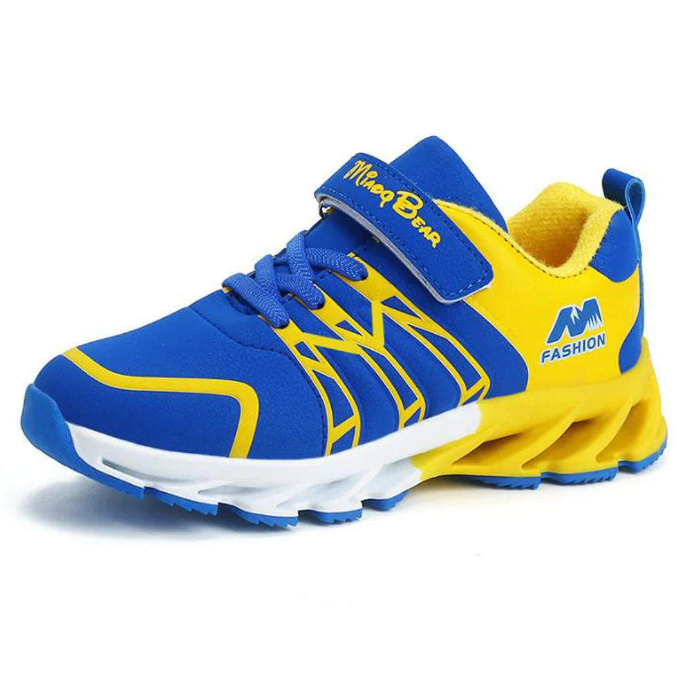 Синий Shoes for Boys Girls New Autumn Fashionable Shoes Leisure Breathable Sneakers for Kids Child Age 4-12 Years - Цвет: Синий