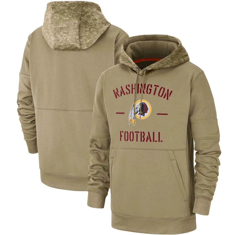 Мужская толстовка в стиле американского футбола с надписью "Redskins", модель года, лидер продаж, полувер с капюшоном и надписью "Sideline Therma"