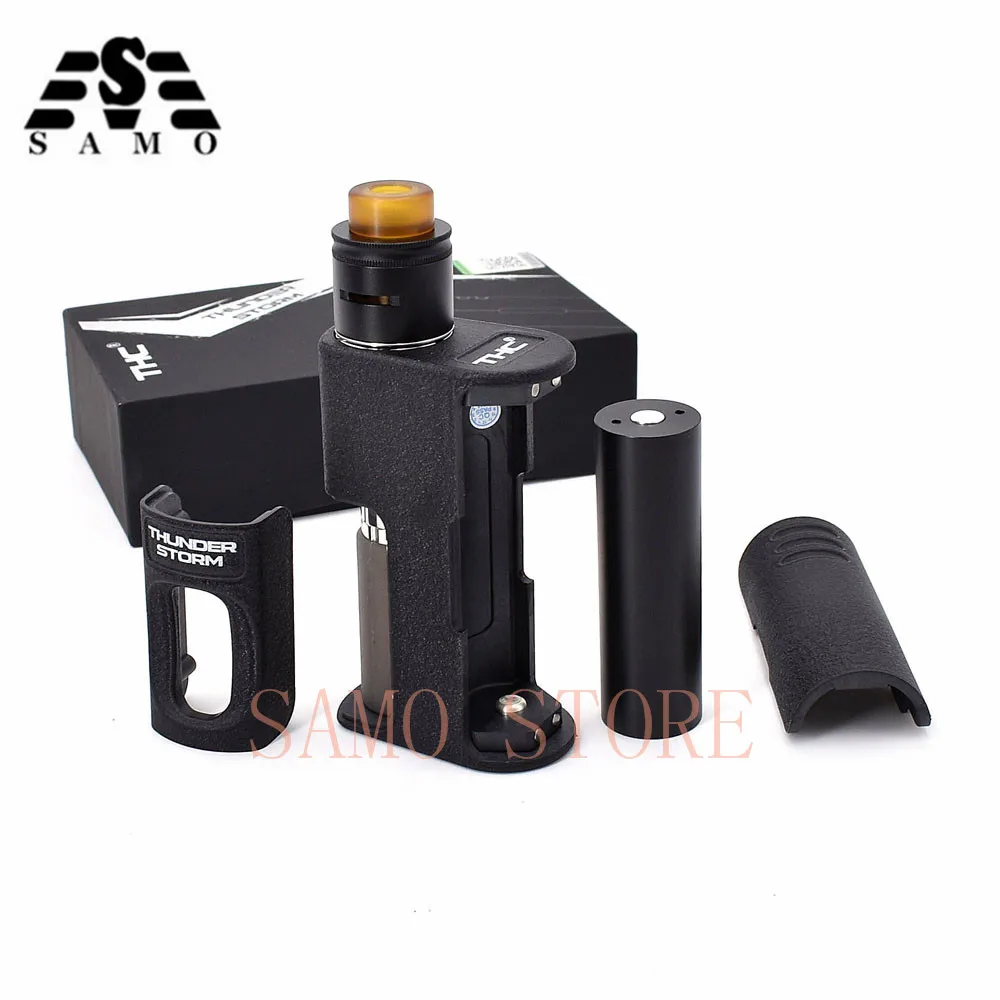 

Origina THC Thunder Storm BF Box Mod kit Bottom Feeder Squonk Mechanical Mod 18650 20700 21700 battery vape fit THC Tauren RDA