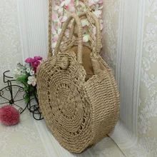 Женская летняя модная сумка уникальная лаконичная Повседневная универсальная Индивидуальная сумка соломенная Ретро сумка на плечо