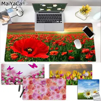 

Maiya Boy Gift Pad Flower Butterfly Landscape Large Mouse pad PC Computer mat Free Shipping Large Mouse Pad Keyboards Mat