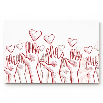 

Kitchen Mat Hand Painted Lines Love Palms Doormat Home Decoration Anti-Slip Entrance Door Mats Kitchen Carpet Door Mats Outdoor