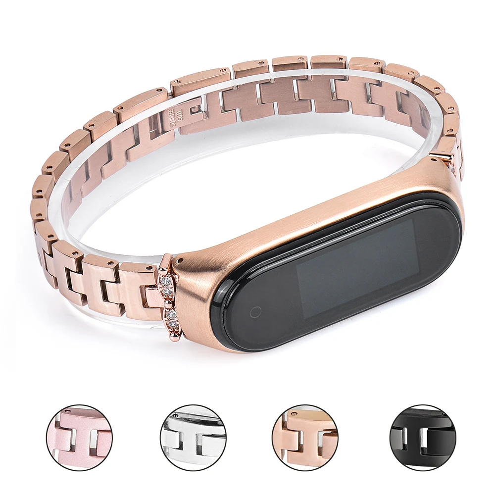 

Fashion Stainless Steel Watch Strap with Case For Xiaomi Mi Band 3 High Quality Replacement Bracelet For Xiaomi Mi Band 4