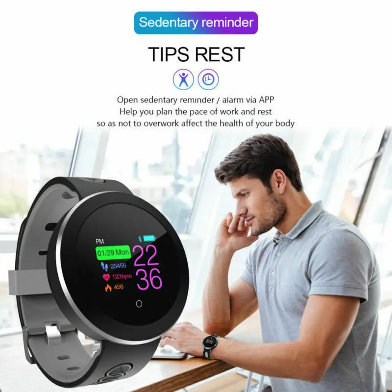 

Hot Sale Practical Bluetooth Smart Watch Waterproof Fitness Tracker Heart Rate Blood Pressure for Android iOS