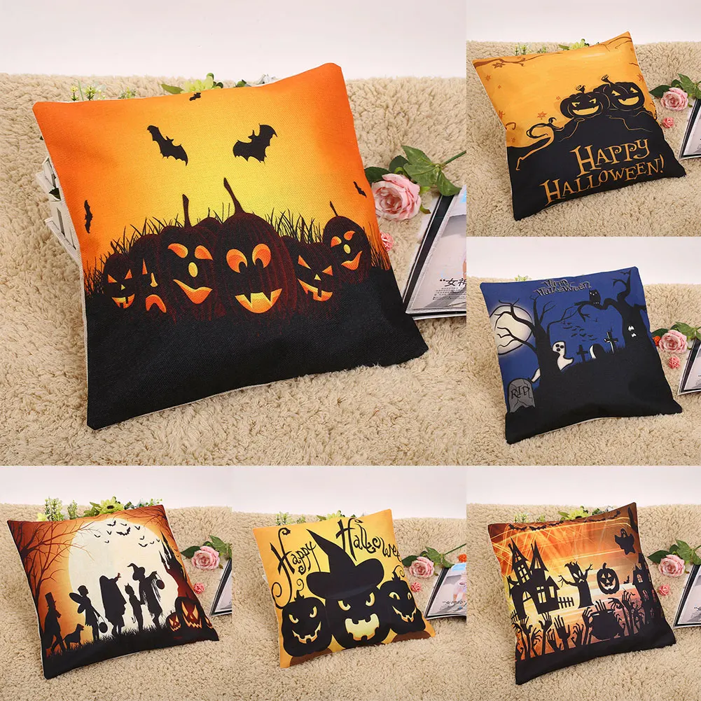 Наволочка для подушки с принтом Holloween, наволочка для дома, дивана, чехол для подушки