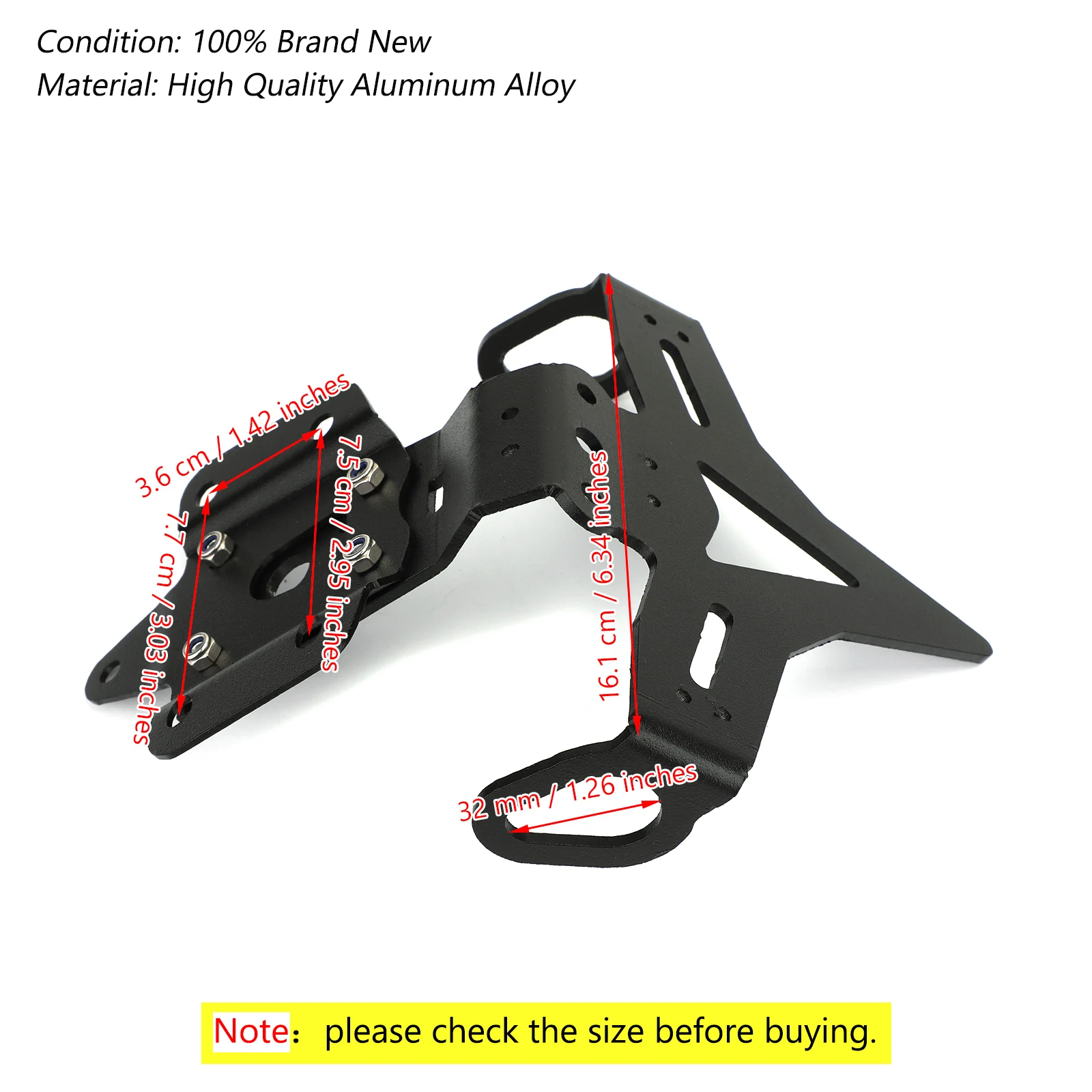 Кронштейн держателя номерного знака Artudatech для YAMAHA MT FZ 07 MT07 FZ07 2014 2015 2016 2017 2018