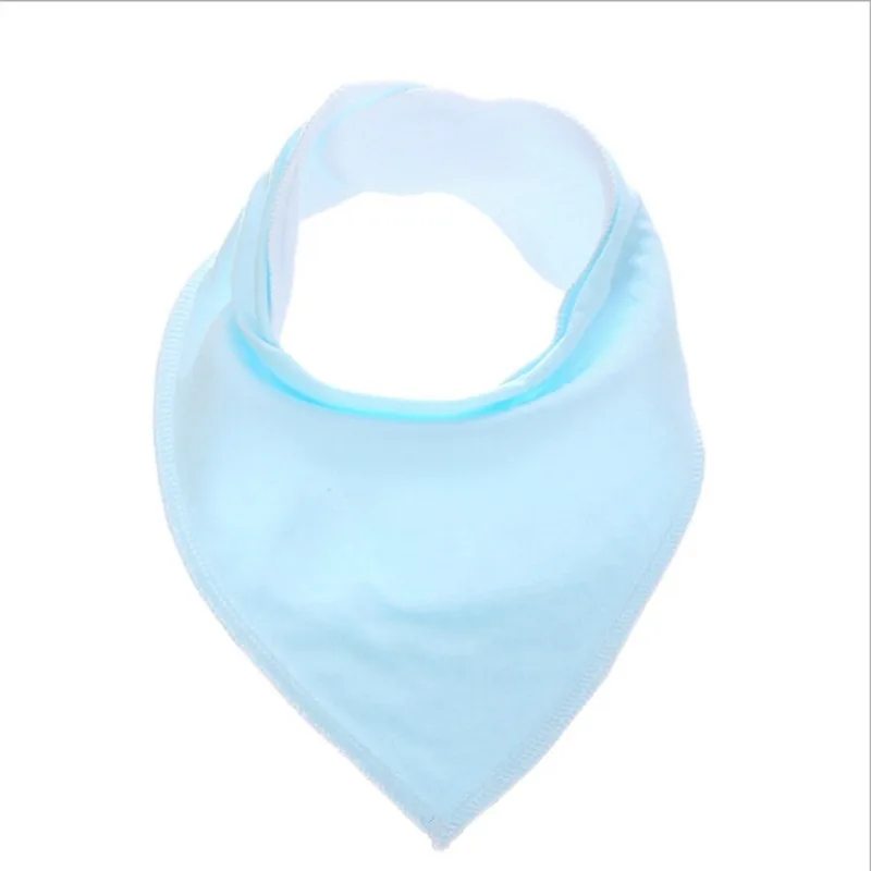 Слюнявчик, полотенце для малышей, Слюнявчики и антикапельные веревки, супер абсорбент, хлопковая бандана для младенцев, слюнявчик, шарф для кормления новорожденных - Цвет: Sky Blue