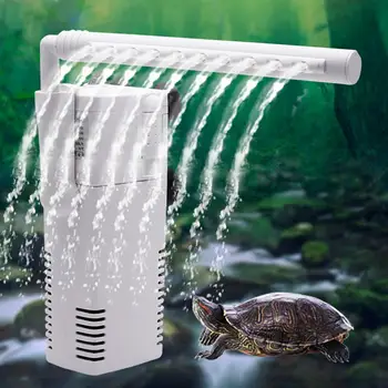 

Mini Turtle Fish Tank Filter Aquarium Accessories Submersible Water Oxygen Pump Internal Filter Plants Waterproof Easy to Clean