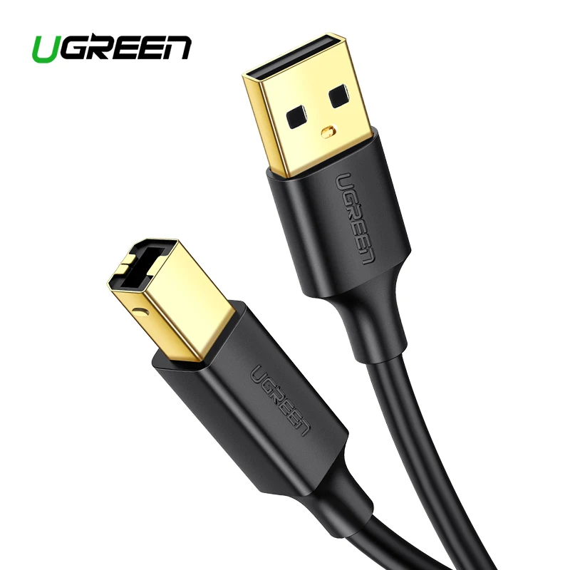 Ugreen USB Printer Cable USB Type B Male to A Male USB 3.0 2.0 Cable for Canon Epson HP ZJiang Label Printer DAC USB Printer