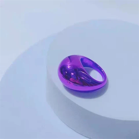 Sell Gold Silver Color Multicolor Oval Geometric Irregular Acrylic Resin Rings For Women Index Finger Jewelry Vintage Rings