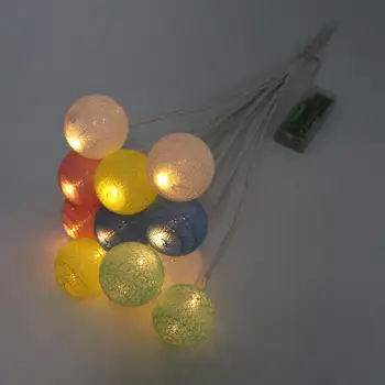 

1 Set Cotton-Thread Ball Light LED Bouquet Ball Light Portable String Light Ornamental Light Fitting