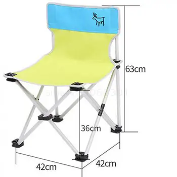 

Outdoor Fishing Chair Aluminum Alloy Stool Backrest Beach Sketch Art Student Folding Portable Chair