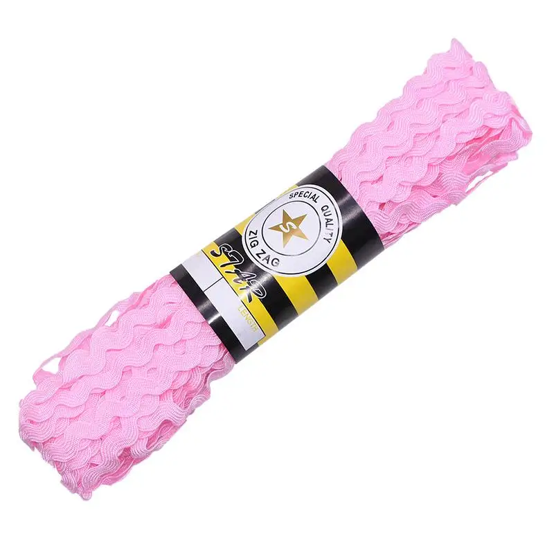 light pink S03 15 ярдов/лот 0,5 см s-образная волнистая кружевная обрезанная лента Ручное шитье для поделок ремесла Свадебные украшения Аксессуары для одежды - Цвет: light pink S03