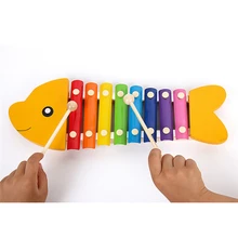 Детские Музыкальные инструменты в форме животных для раннего развития, ручной стук, пианино, детские развивающие игрушки, подарок