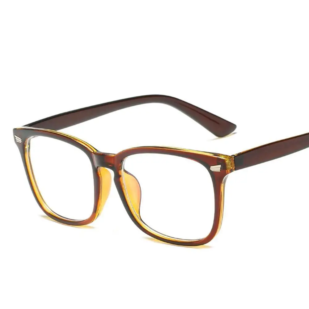 Новые оправа для очков в ретростиле плоские зеркальные художественные солнцезащитные очки удобная Легкая Оправа синяя пленка оправа для очков - Цвет оправы: F