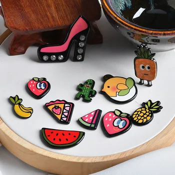 

Diy handmade material acrylic piece high heels watermelon strawberry pineapple cactus banana chick jewelry accessories 100pcs