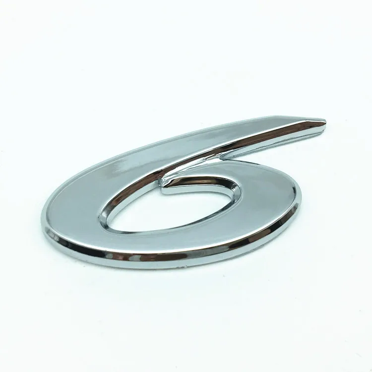 Axela Atenza 323 Demio ABS 3D Car Styling Auto Accessories Auto Car Rear Trunk Number / Letter Logo Badge Emblem Stickers Decals - Название цвета: 1pcs Number  6