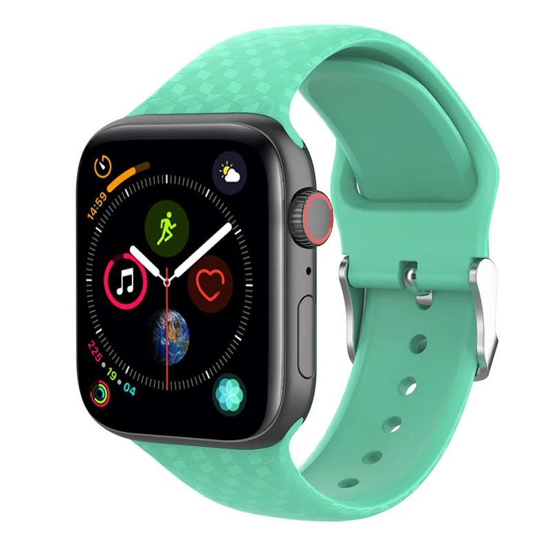 3D Texture Strap for Apple watch band 4 44mm 40mm iwatch band 38mm 42mm Sport Silicone watchband bracelet Apple watch 5 4 3 2 44