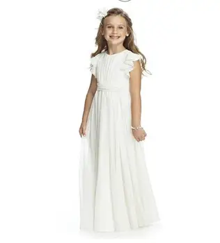 

New Flower Girl Dresses White Ivory Boho First Communion Dress For Little Girl A-Line Kids Clothes