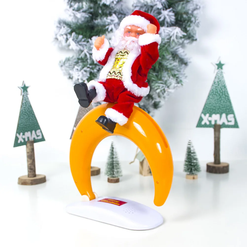 

Party Home Decor Santa Claus Soft Kids Festival Dancing Singing Plush Christmas Ornaments Doll Music Toy Electric Gift