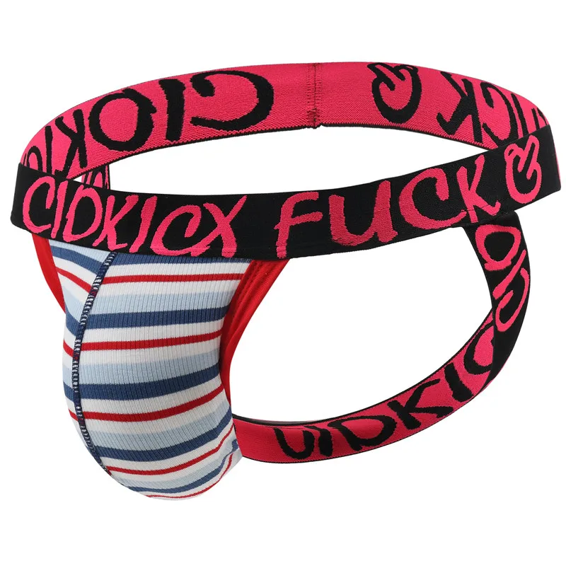 2020 Fashion Brand Man Cotton Striped Thongs Men Sexy Funny Backless Panties Male Gay Open Back
