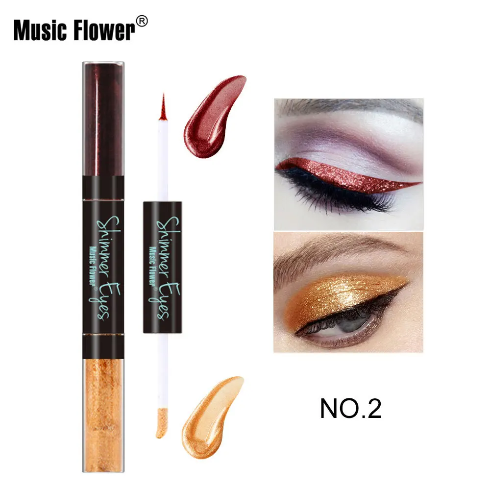 Music Flower s проблеск для ухода за областью вокруг глаз в жидкая подводка для глаз, глаз тени для век M6004 водонепроницаемый и от потения