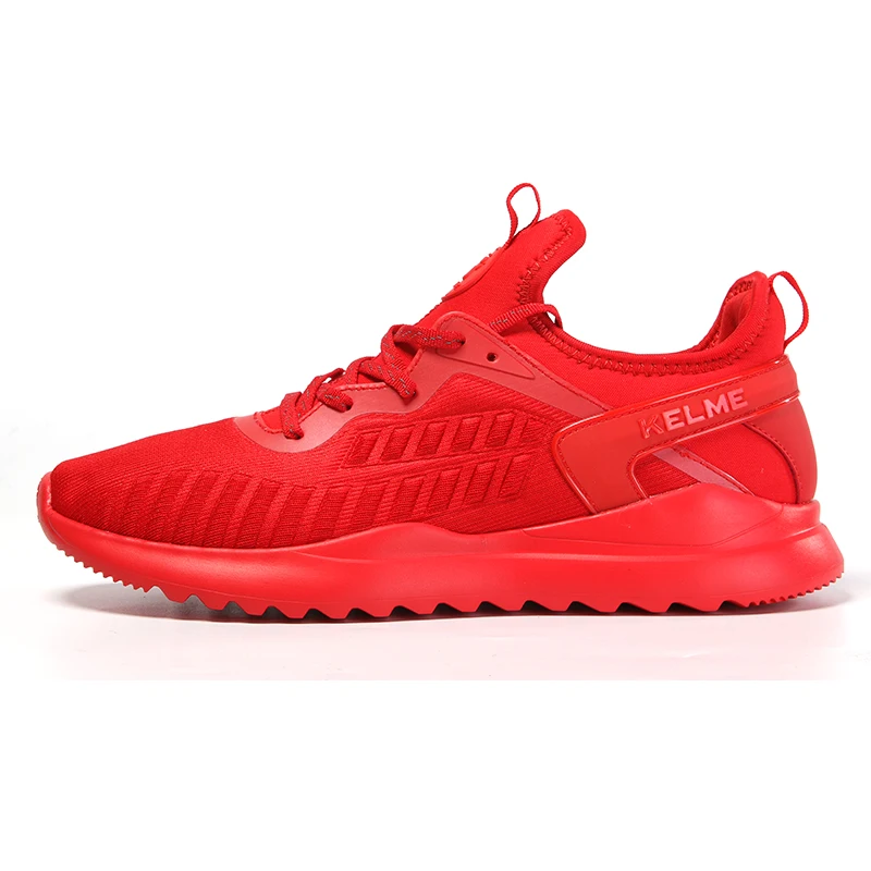 KELME/качественные мужские кроссовки; Мужская обувь для бега; светильник; Нескользящая дышащая повседневная спортивная обувь для бега; мужские и женские кроссовки; 6681005 - Цвет: Red Sneakers Men