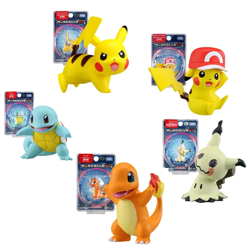 Pokemon 3-5cm Mini Pikachu Figurine Mimikyu Charmander Squirtle Pikachu Action Figure Anime PVC Model Pokemon Toys Figuras