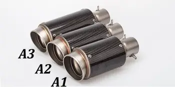 

51mm motorcycle modified straight exhaust pipe muffler carbon fiber exhaust pipe z800 NINJIA250 Huanglong 300 MTO7 K7 K8 K9