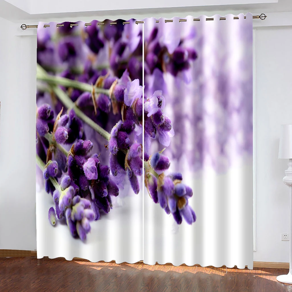 

Beautiful Flower Patterns Blackout Curtain Bedroom Living Room Window Curtains Decorative Drapes(2 Panels) Cotinas De Sala