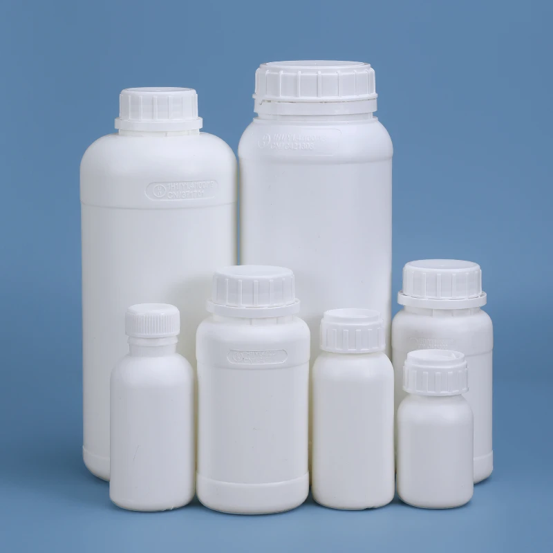 5PCS 200ml Empty Fluorinated Airtight Plastic Bottle for Chemical Solvent Acid and Alkali Resistant Container