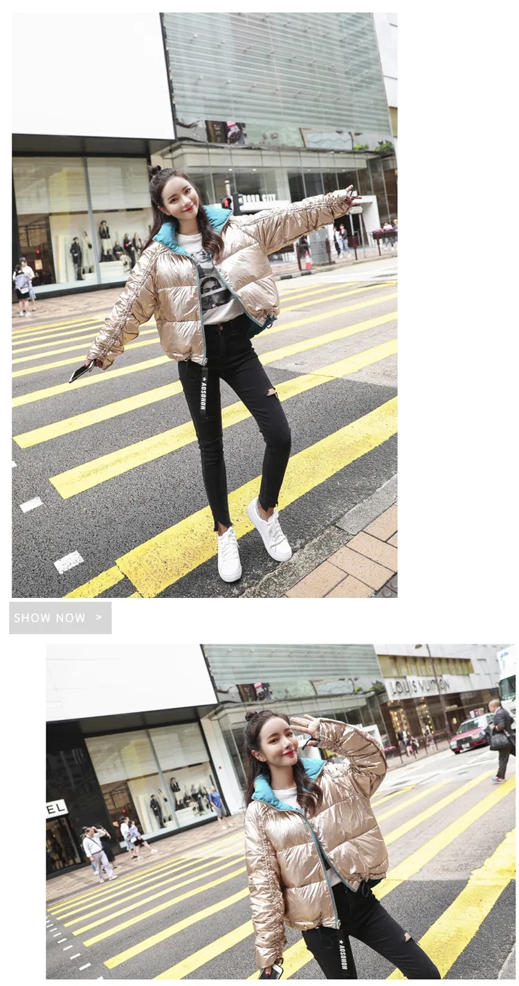 Winter New Style WOMEN'S Dress Korean-style Students Short High Extra Short Small Cotton-Padded Jacket down Jacket Cotton-p