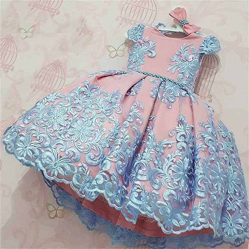 Princess Dress 7 Новогоднее платье с цветочным узором для девочек карнавальное платье, платье принцессы на возраст от 4 до 10 лет Детские платья для девочек, костюм для свадебной вечеринки красные платья - Цвет: Princess Dress 7