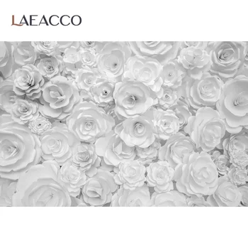 

Laeacco Gray Rose Flowers Wedding Birthday Ceremony Party Love Portrait Photography Background Photo Backdrop For Photo Studio