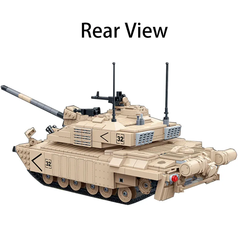 6108 1467PCS Military Vehicle Series Challenger WW2 Tank Truck Mini Army Figures Soldiers Building Blocks Toys For Boys Gifts