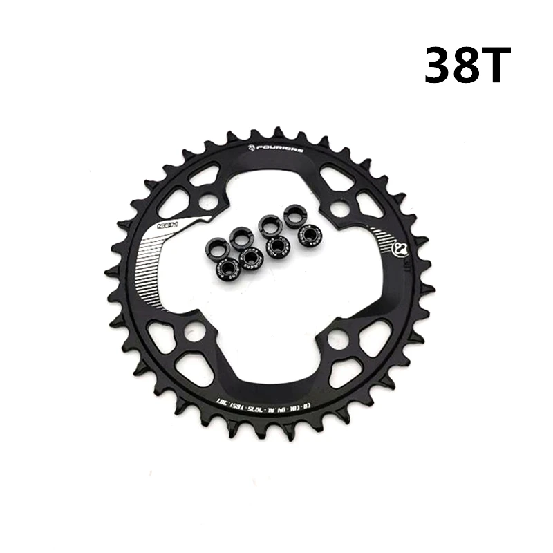 38T FOURIERS MTB велосипедная Звездочка 94 BCD круглый шатун для горного велосипеда Звездочка 36T 38T - Цвет: 38T