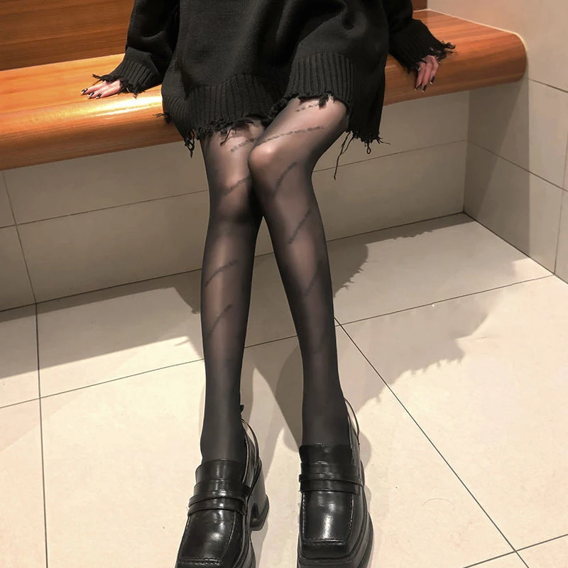 Bas de luxe haut de gamme pour femmes, bas noir avec lettre B, Style fin, Sexy, printemps, automne et été