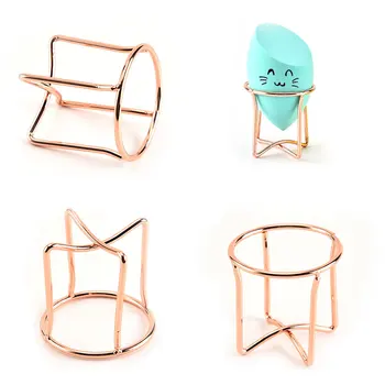 

Home Storage Rack Makeup Beauty Egg Powder Puff Sponge Display Stand Alloy Drying Holder Rack Cosmetic Puff Holder High Quality