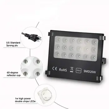 

[Seven Neon]AC85-265V 20W outdoor waterproof SMD3030 led flood light,RA>80 high power led spot light,square/stadium/plaza light