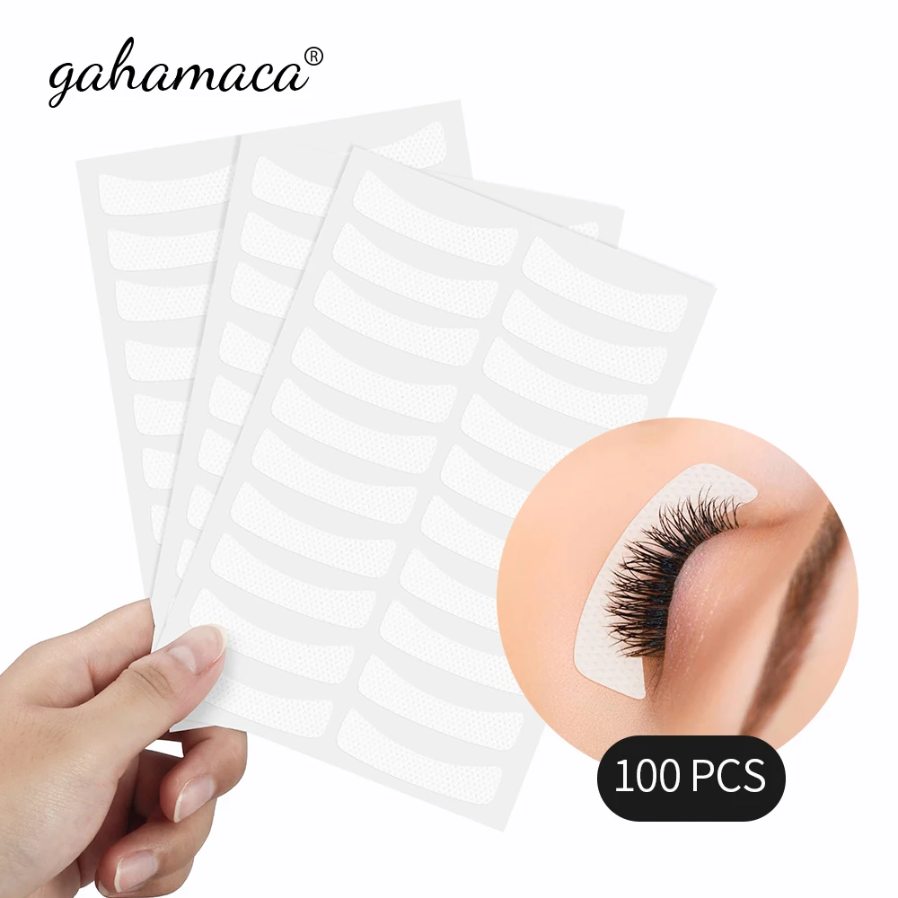 

GAHAMACA 50pairs Paper Patches Eyelash Under Eye Pads Lash Eyelash Extension Eye Tips Cosmetic Sticker Wraps Make Up Tools