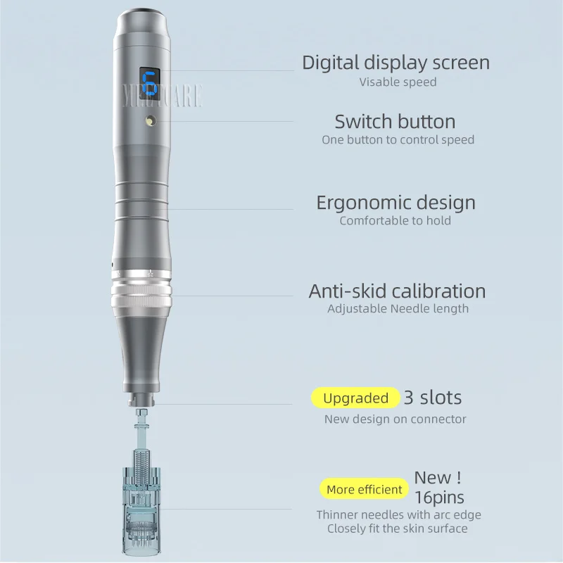M8 микро игла Dr. pen Электрическая микроигла цифровая Dr ручка 6 уровней микроигла ручка для ухода за кожей набор терапия Лечение кожи