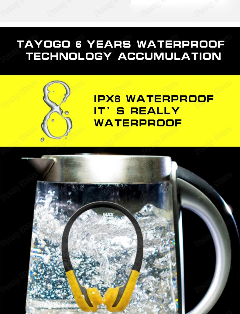 Tayogo IPX8 костная проводимость водонепроницаемый MP3-плеер bluetooth наушники подводный HIFI MP3 музыкальный плеер для плавания спорта