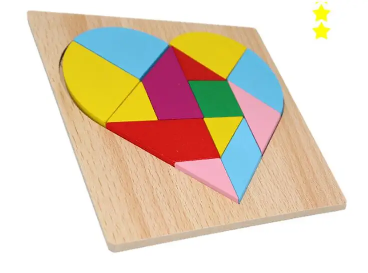 IQ деревянные Логические образовательные головоломки для детей Tangram головоломки игры для детей