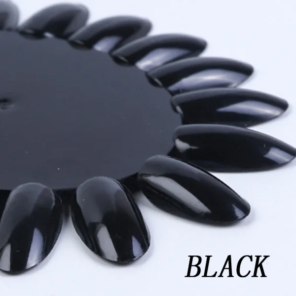 160 шт для дизайна ногтей, поддельные кончики для ногтей, Овальные, чистые, натуральные, для наращивания ногтей, форма для демонстрации ложных ногтей, гелевая Форма для ногтей, для практики маникюра LE1513 - Цвет: Black