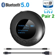 Bluetooth 5.0 Audio Receiver Transmitter Aptx LL Low Latency 3.5mm AUX Jack RCA Wireless Adapter Music for TV Car PC Headphones