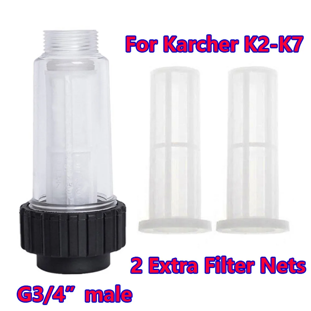 Pressure Washer In Line Clear Filter 3/4" BSP Thread Fitting Karcher 