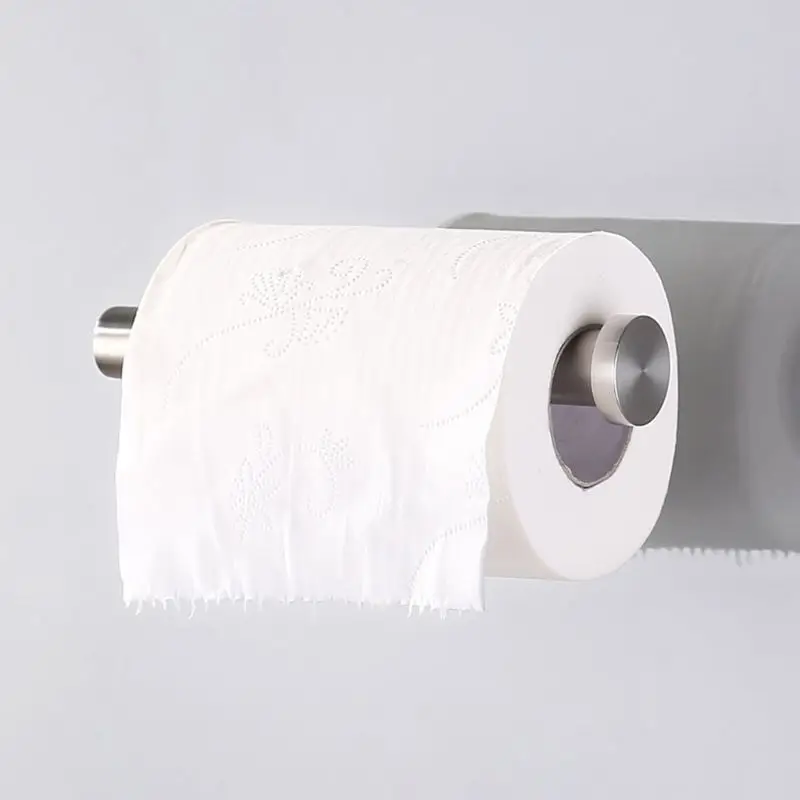 Wall Mount Toilet Paper Holder Punch Free Bathroom Kitchen Roll Paper Accessory Tissue Towel Accessories Rack Holders