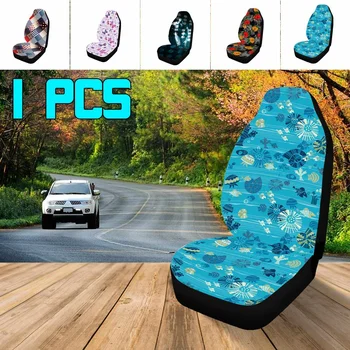 

6 Style Universal Front Automobile Car Seat Cover Protector Mat Soft Fabric Fashion Pattern for Most Auto Cars SUV Truck Van
