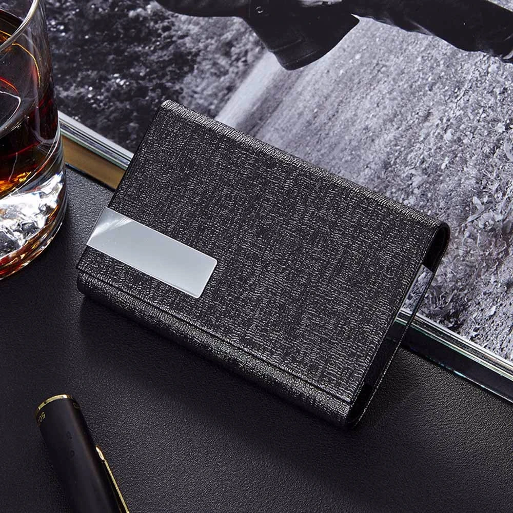 Unisex PU Leather Business Card Holder For Women ID Credit Men Fashion Professional Name Case Wallet Package Porte Carte 823