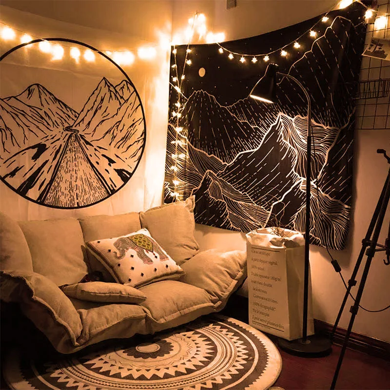 

Background Cloth INS Hanging Wall Cloth Online Celebrity Dormitory INS Hanging Cloth Decorative Room Bedside Bed & Breakfast Dec